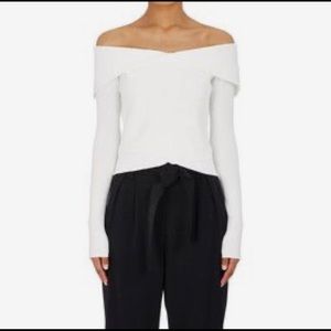 A.L.C. Rayne off-the-shoulder sweater.